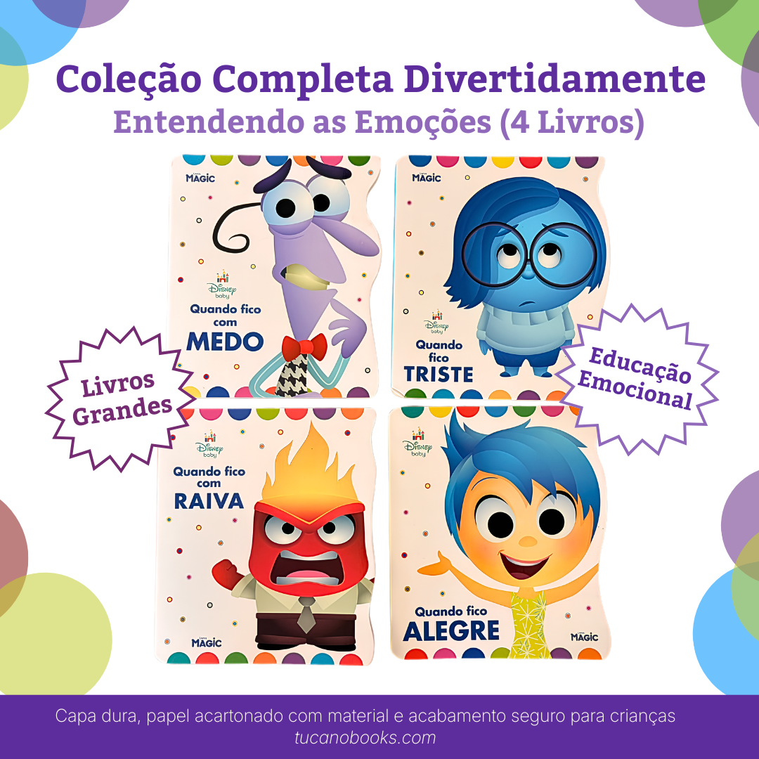 Coleção Completa Divertidamente: Entendendo as Emoções (4 Livros)