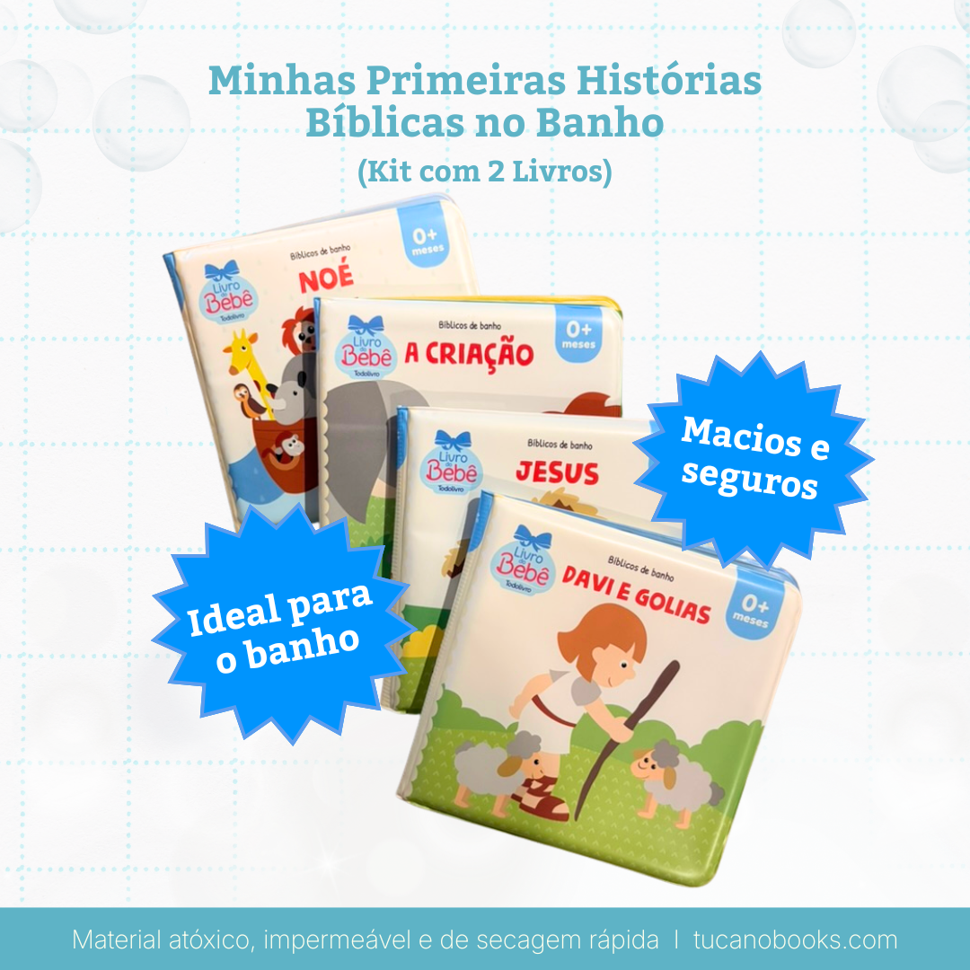 Minhas Primeiras Histórias Bíblicas no Banho (Kit com 2)