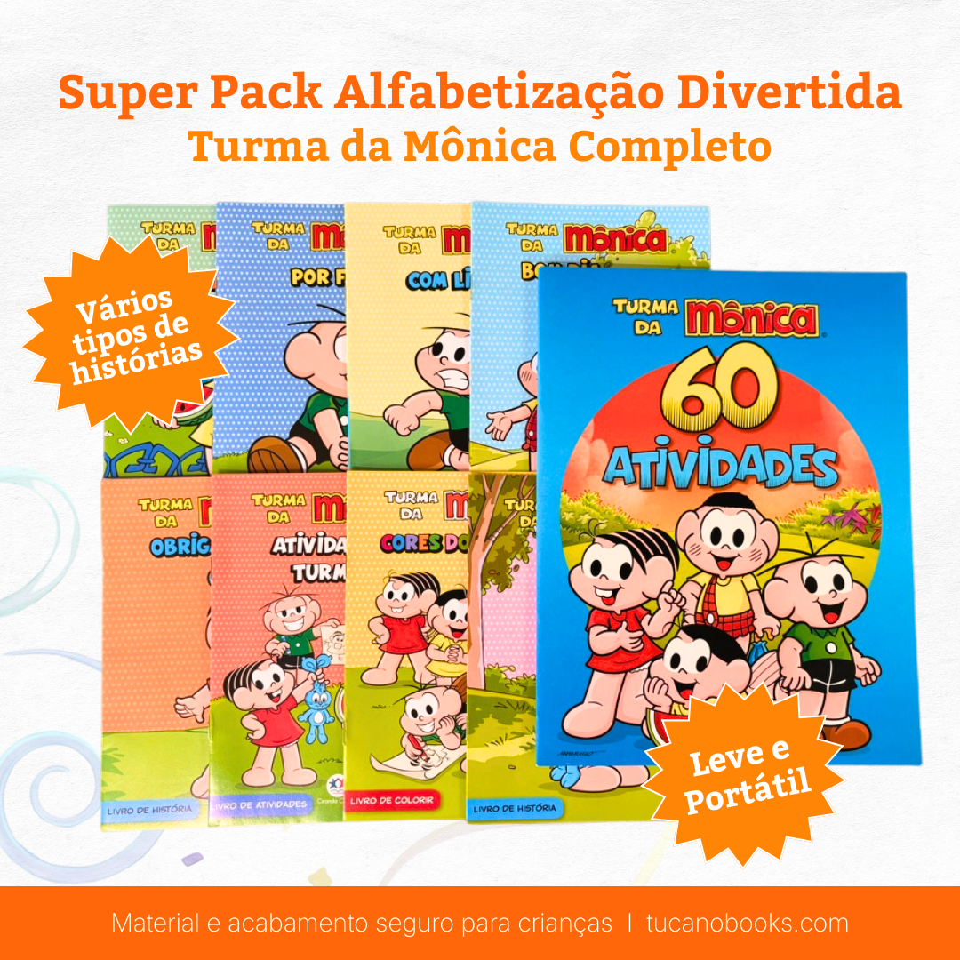 Super Pack Alfabetização Divertida: Turma da Mônica Completo