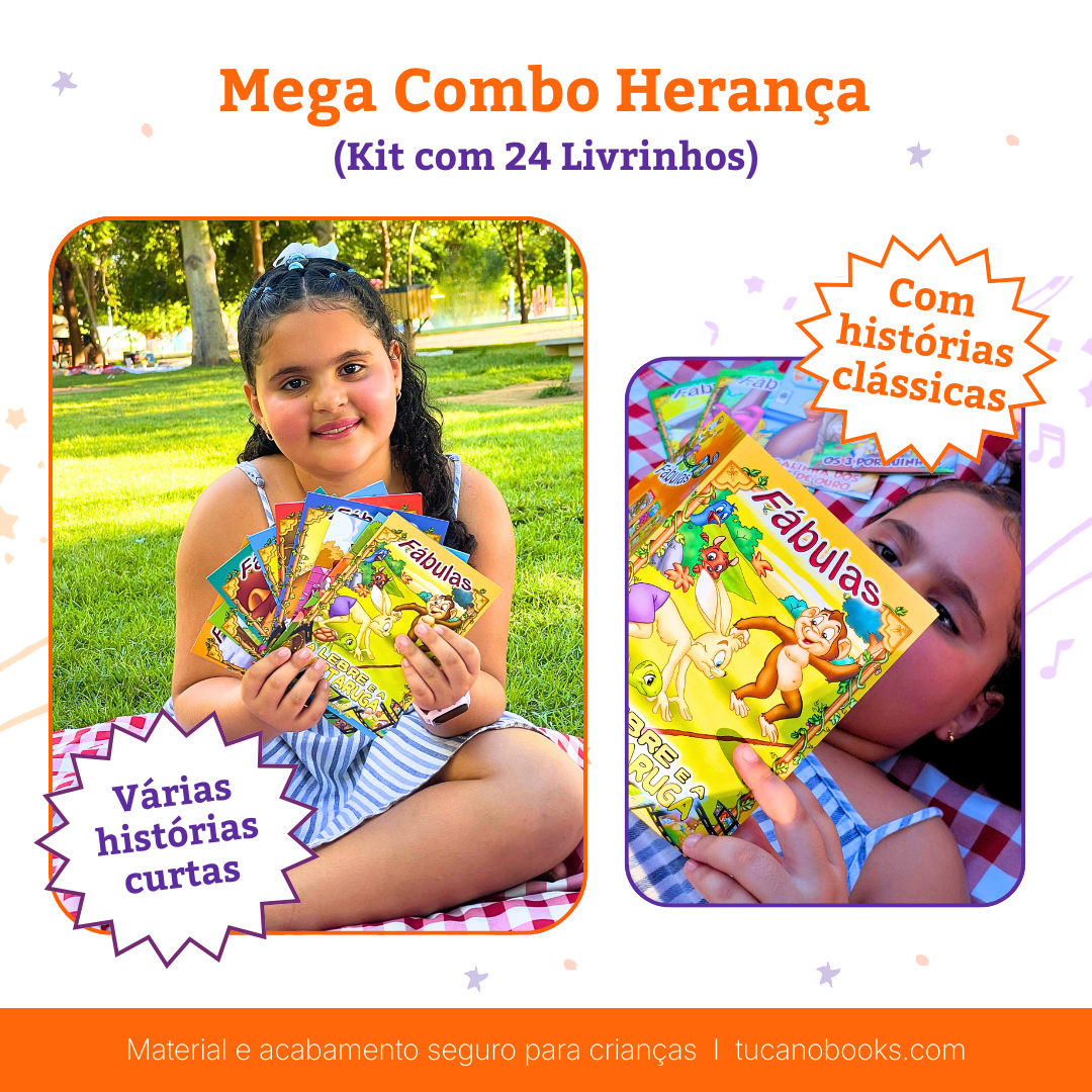 Mega Combo Herança em Português - 24 Livros Clássicos Infantis