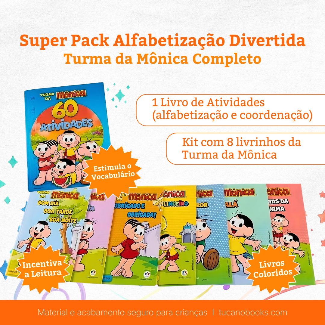 Super Pack Alfabetização Divertida: Turma da Mônica Completo