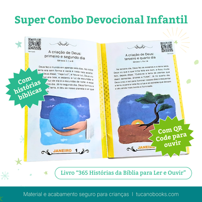 Super Combo Devocional Infantil: A Bíblia Completa para Crianças