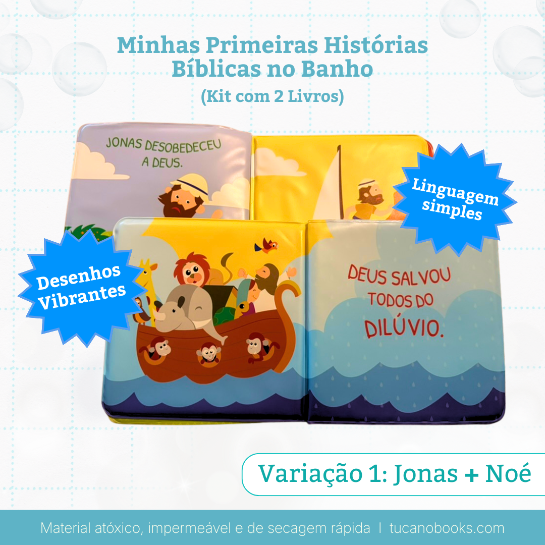 Minhas Primeiras Histórias Bíblicas no Banho (Kit com 2)