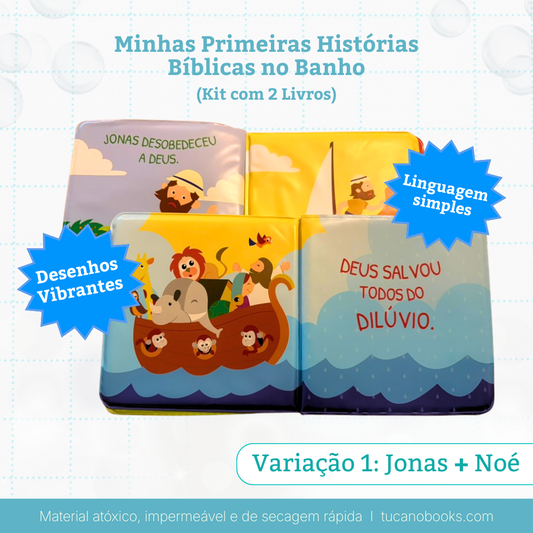 Minhas Primeiras Histórias Bíblicas no Banho (Kit com 2)