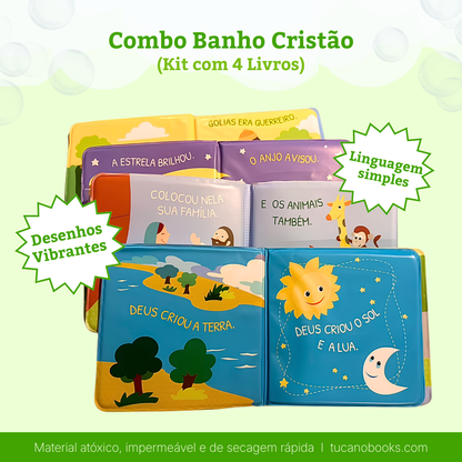 Combo Banho Cristão: Minhas Primeiras Histórias Bíblicas (4 Livros)