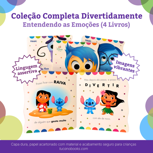 Coleção Completa Divertidamente: Entendendo as Emoções (4 Livros)