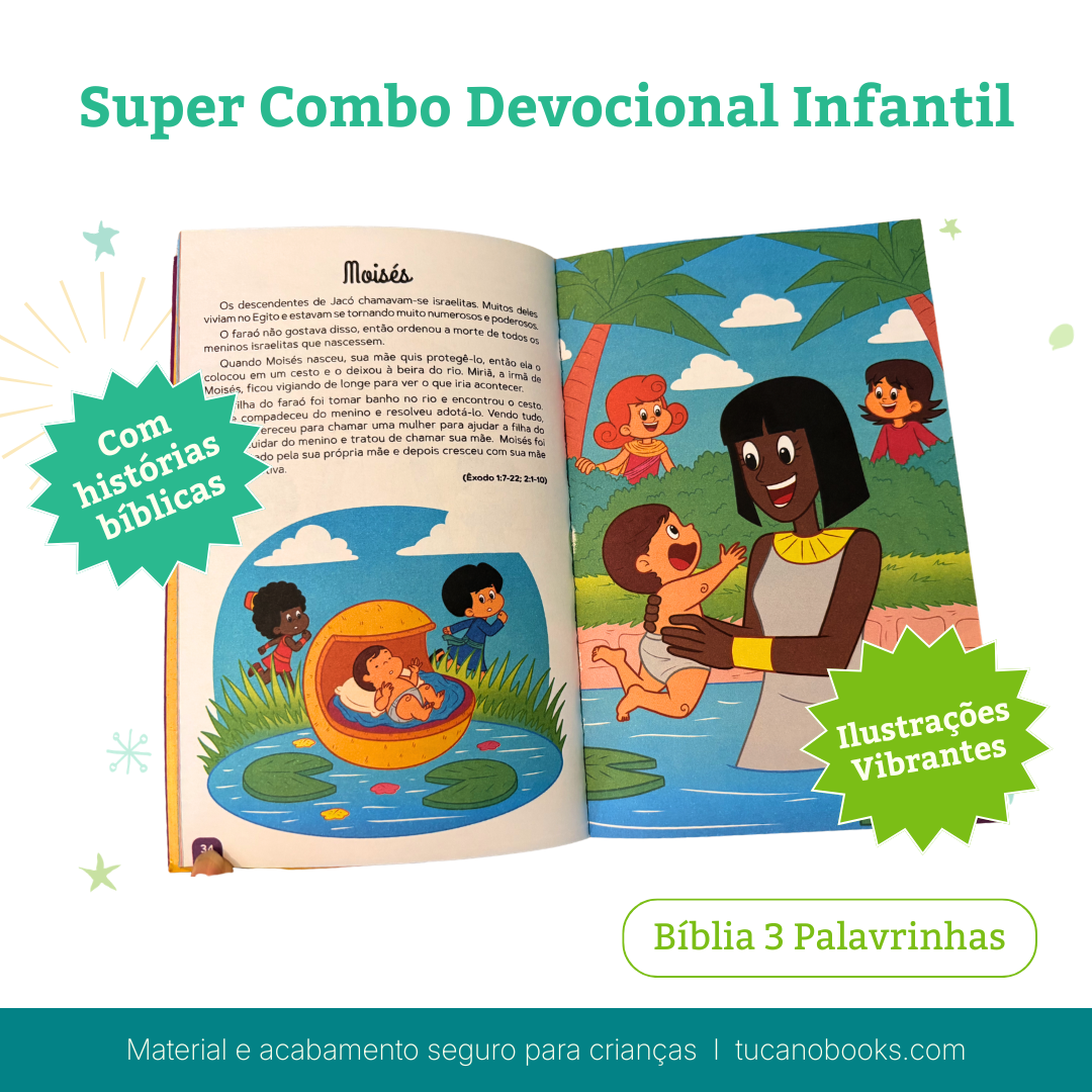 Super Combo Devocional Infantil: A Bíblia Completa para Crianças