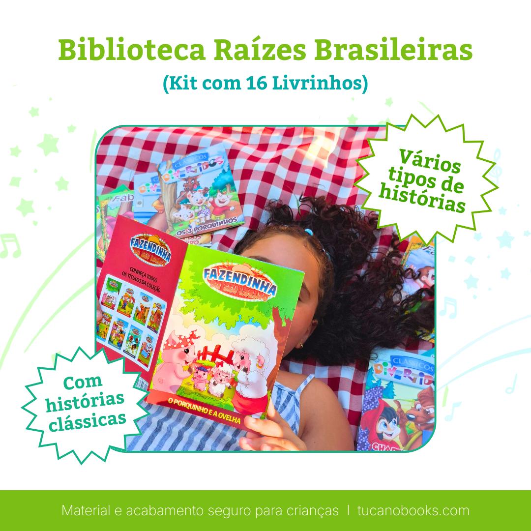 Biblioteca Raízes Brasileiras: 16 Clássicos Inesquecíveis e Fábulas Tradicionais
