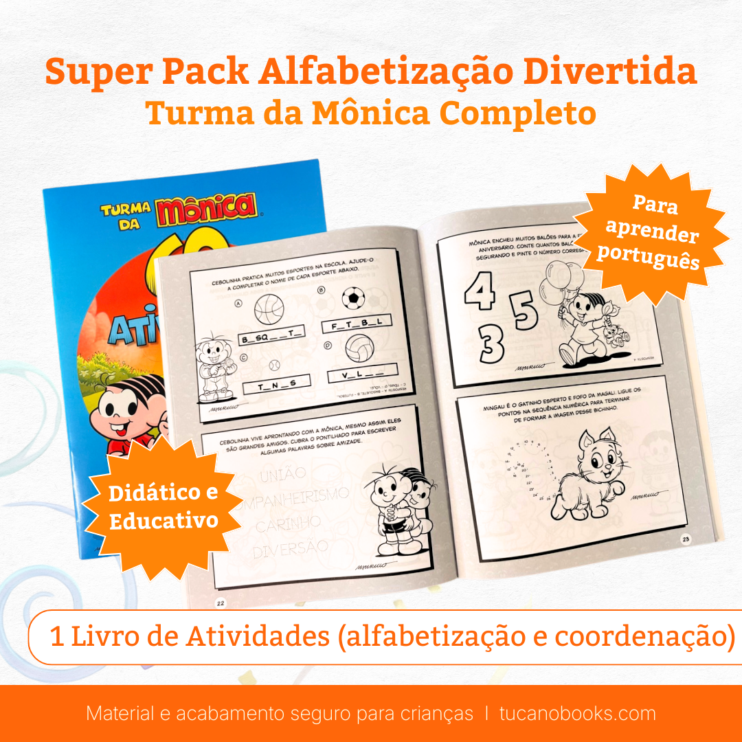 Super Pack Alfabetização Divertida: Turma da Mônica Completo