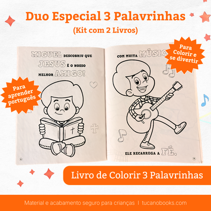 Duo Especial 3 Palavrinhas: Minha Bíblia + Livro de Colorir