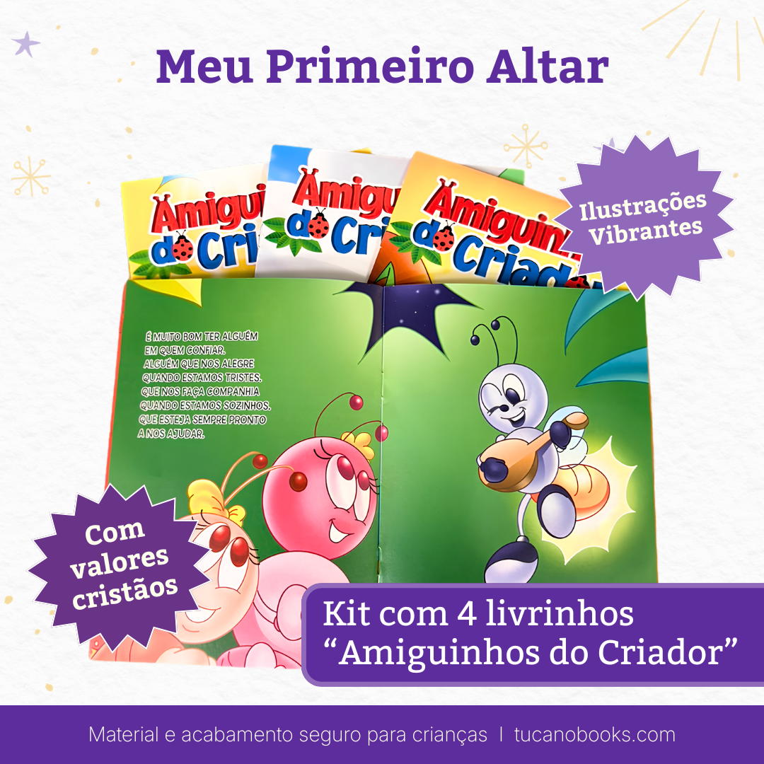 Meu Primeiro Altar: Bíblia 3 Palavrinhas + Kit Historinhas Cristãs