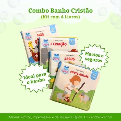 Combo Banho Cristão: Minhas Primeiras Histórias Bíblicas (4 Livros)