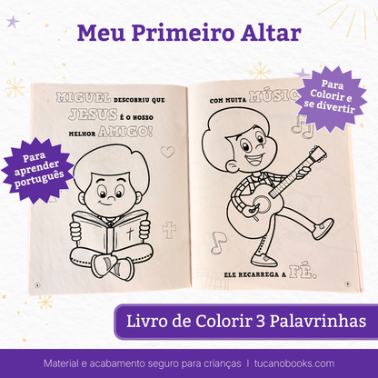 Meu Primeiro Altar: Bíblia 3 Palavrinhas + Kit Historinhas Cristãs