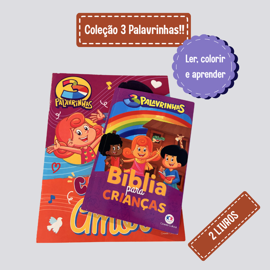 Duo Especial 3 Palavrinhas: Minha Bíblia + Livro de Colorir