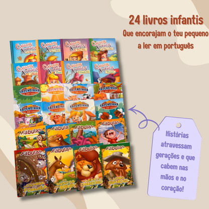 Mega Combo Herança em Português -  24 Livros Clássicos Infantis