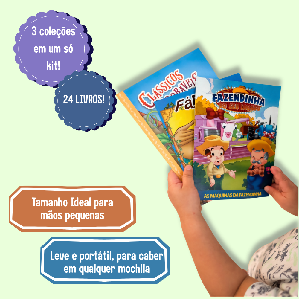 Mega Combo Herança em Português -  24 Livros Clássicos Infantis