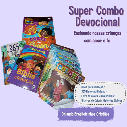 Super Combo Devocional Infantil: A Bíblia Completa para Crianças