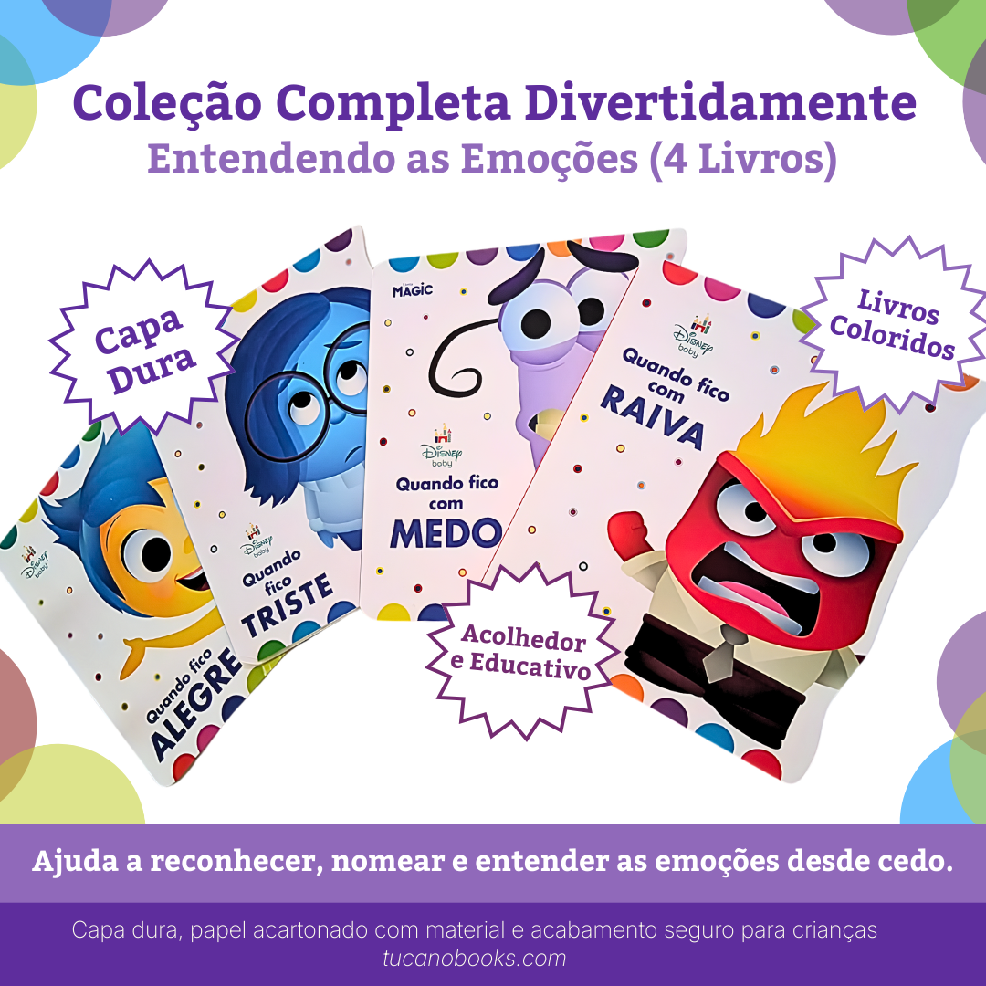 Coleção Completa Divertidamente: Entendendo as Emoções (4 Livros)