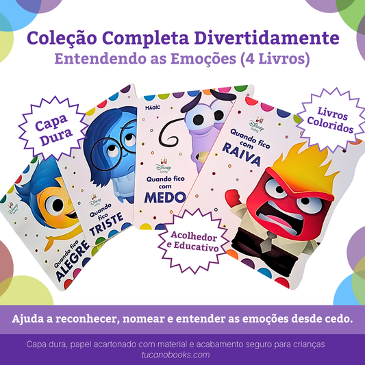 Coleção Completa Divertidamente: Entendendo as Emoções (4 Livros)