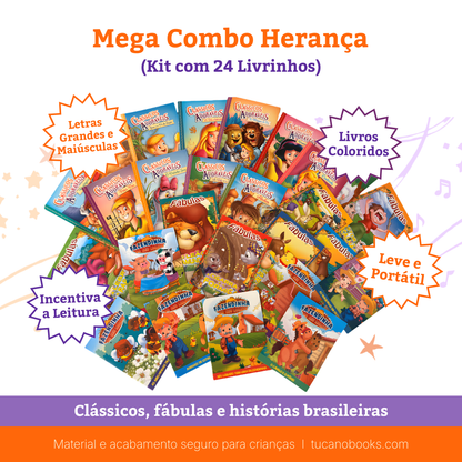 Mega Combo Herança em Português -  24 Livros Clássicos Infantis