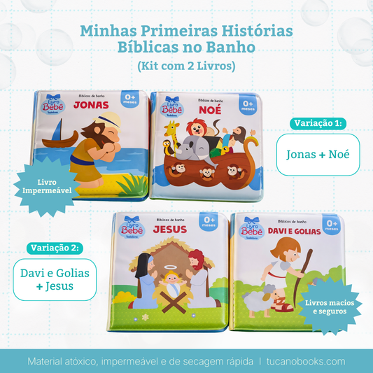Minhas Primeiras Histórias Bíblicas no Banho (Kit com 2)