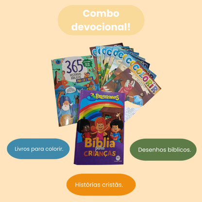 Super Combo Devocional Infantil: A Bíblia Completa para Crianças