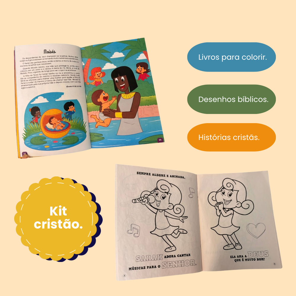 Duo Especial 3 Palavrinhas: Minha Bíblia + Livro de Colorir