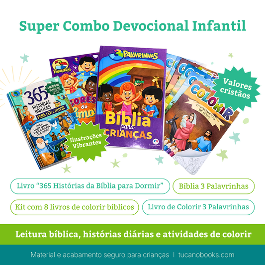 Super Combo Devocional Infantil: A Bíblia Completa para Crianças
